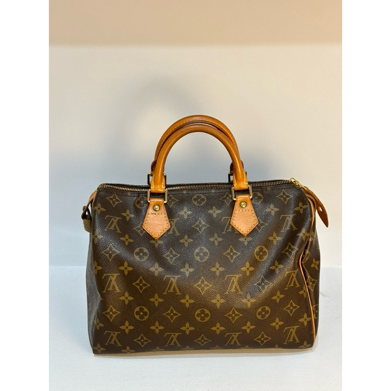 二手 正品 LV Speedy30 經典老花手提包