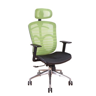 《DFhouse》肯尼斯電腦辦公椅(鋁合金椅腳) -綠色 電腦椅 書桌椅 人體工學椅