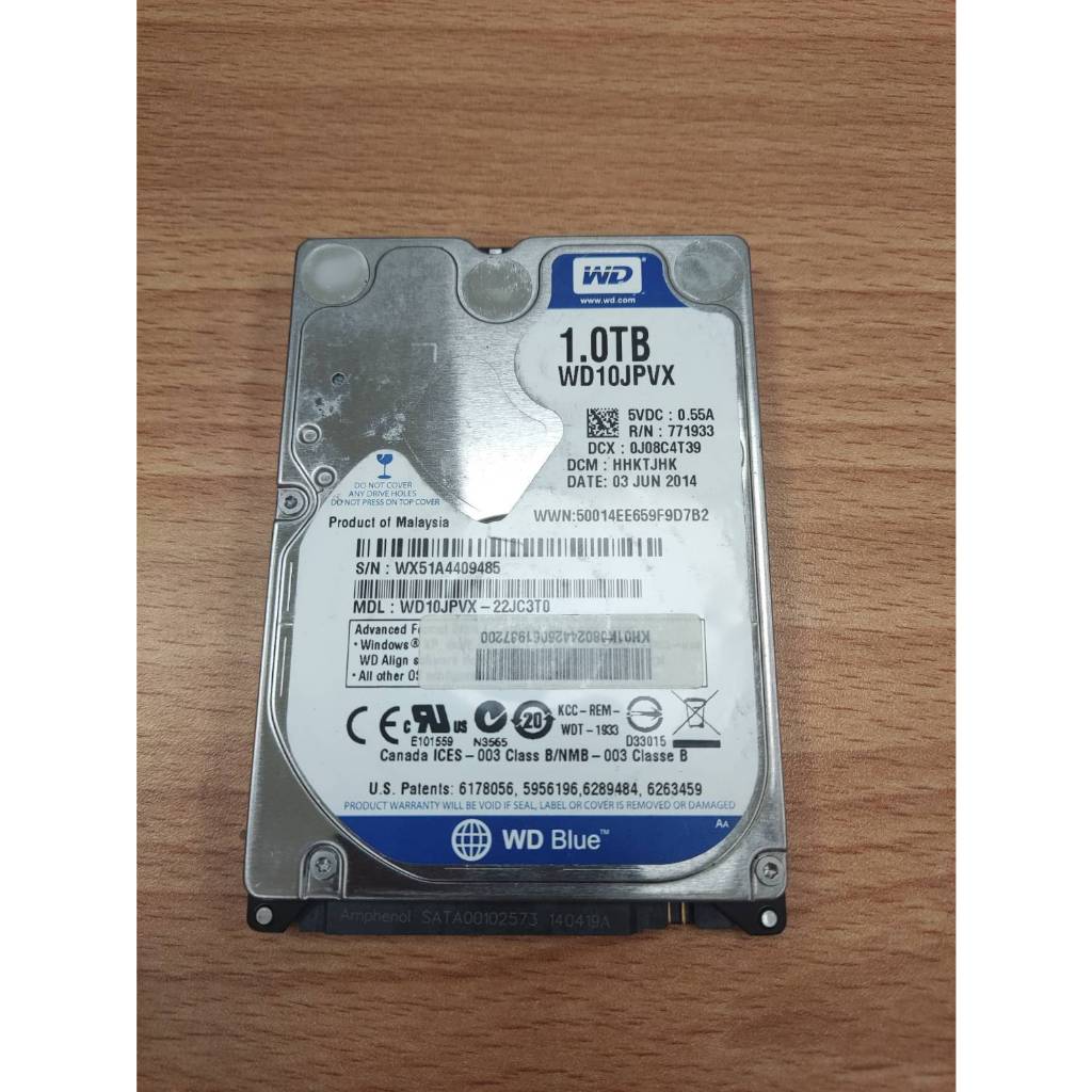 良品 筆電 硬碟 WD 藍標 SATA3 1T 1TB 1000G 2.5 吋 電腦 儲存 磁碟 SSD 固態硬碟