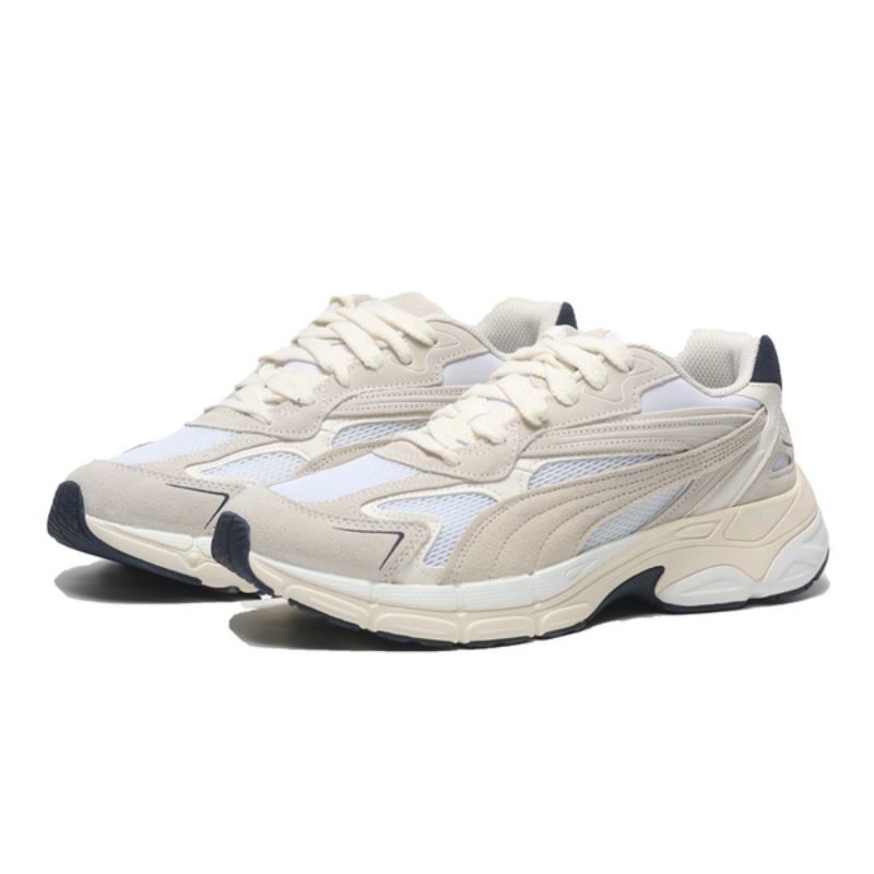 PUMA 休閒鞋 TEVERIS NITRO 燕麥米白 慢跑鞋 男 38877410（二手UK10.5）