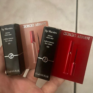 Giorgio Armani 奢華絲緞訂製唇膏 細黑管 奢華 絲絨訂製唇萃103 400 柔霧唇膏 迷你精巧版