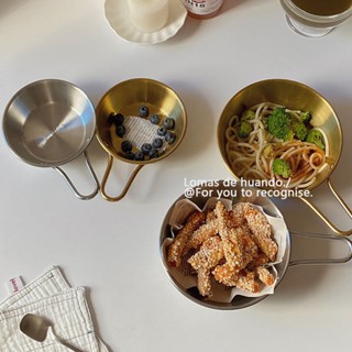 § CiaoCiao 繑繑 § 韓風 304 不鏽鋼 手把 點心碗 調料碗 食器 把手 單柄 韓國 炸物 美式 碗 盤