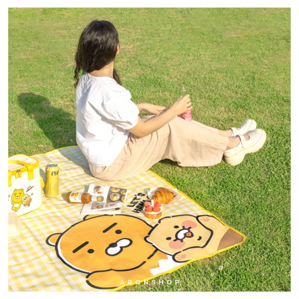𝘼𝙍𝙊𝙉𝙎𝙃𝙊𝙋 ® Kakao Friends 文創 | 野餐墊 墊子 可手提 可收納 好攜帶 輕便 野餐 韓國文創