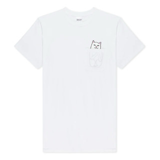 { POISON } RIPNDIP LORD NERMAL POCKET TEE 經典中指貓口袋TEE 白