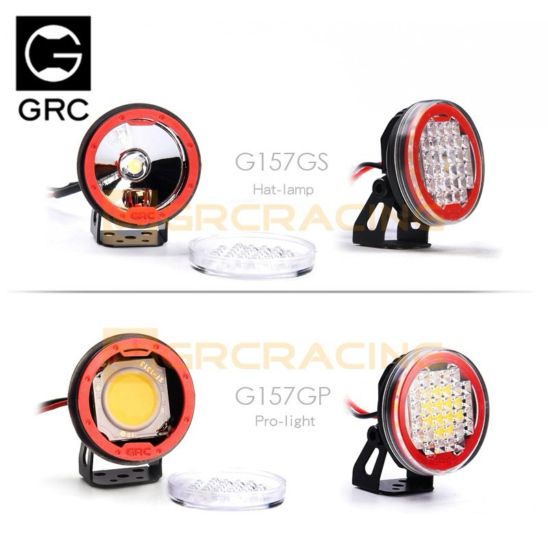 《賽鋒模型》GRC 1/10模擬攀爬22mm圓形射燈 Pro強光LED/草帽頭燈 #G157GP/GS