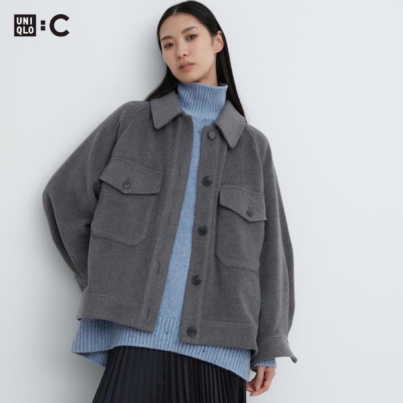 Uniqlo c 寬版羊毛外套m