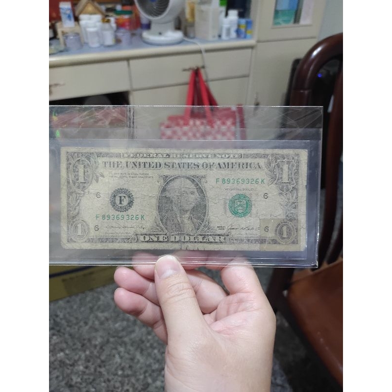 （早期 品相如圖）美國 美金 1985年 1元 1美元 保真