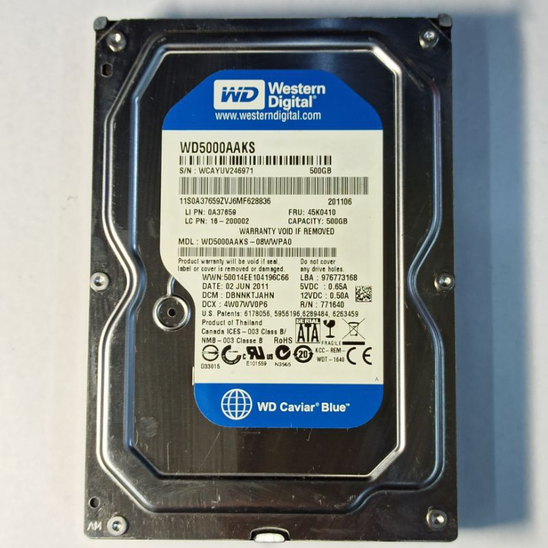 WD藍標500g 3.5吋硬碟