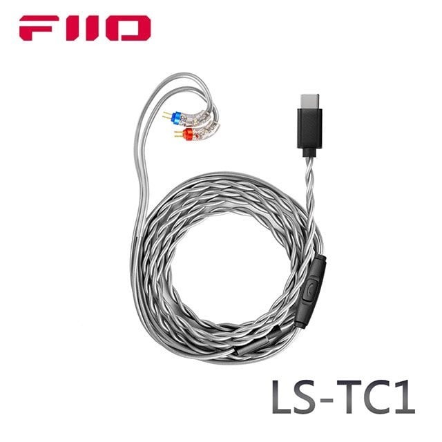 【FiiO LS-TC1 Type-C轉CIEM耳機升級線】0.78mm雙針接口/無氧銅線材/DSP音訊解碼/麥克風線控