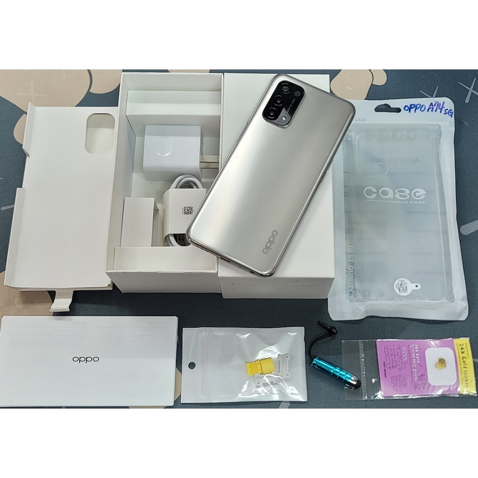 *典藏奇機*優質美機-OPPO A74 5G手機 128G 6.5吋螢幕 5千電量 四鏡頭相機 18W快充 太空銀