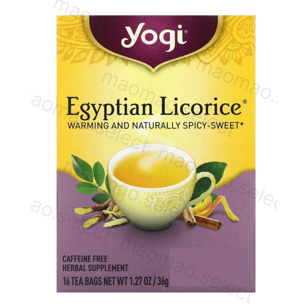 yogi tea｜埃及甘草｜舒緩 草本茶 花草茶 無咖啡因 瑜珈茶 egyptian licorice