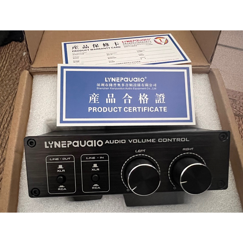 Lynepauaio 無源音頻音量控制器,帶全平衡和單端模式 XLR 和 RCA 接口,用於家庭立體聲系統前置放大器揚聲