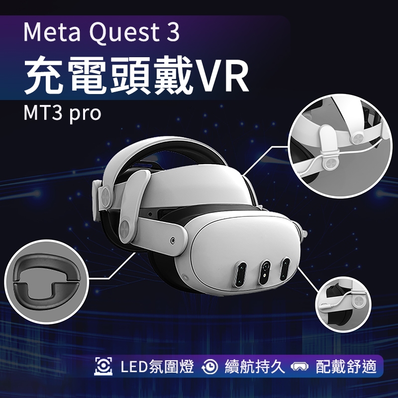 QUEST 3 Quest3 OT3 PRO 電池款 頭戴面部不壓臉 平衡重力 VR頭戴 電池頭戴  VR頭盔 手機VR