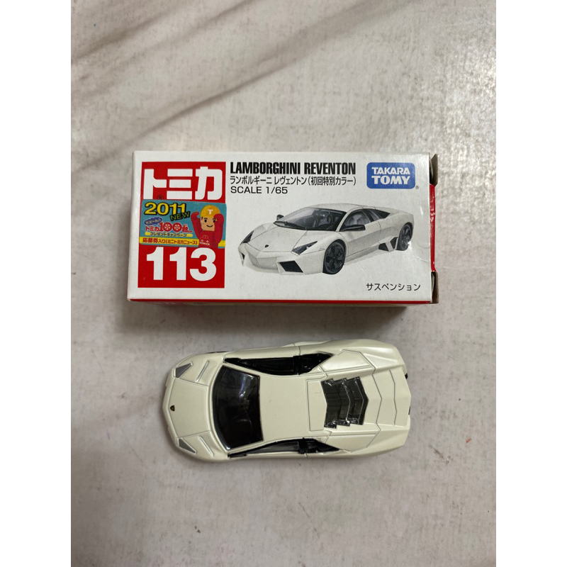 tomica 絕版 2012新車貼 No.113 藍寶堅尼 lamborghini reventon(初回、盒微損）