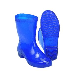 【雨鞋女 女雨鞋】朝日牌女用雨鞋(藍色) 台灣製造 女生雨鞋 工作雨鞋 雨靴女 中筒雨鞋 防滑雨鞋【配配大賣場】