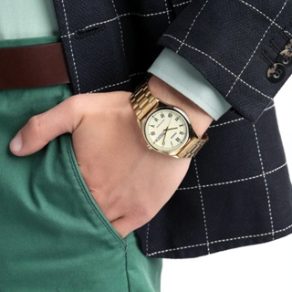 【WANgT】CASIO 卡西歐 MTP-V006G-9B 金離子鍍層 羅馬字 不鏽鋼 石英 腕錶 對錶 男錶 38mm