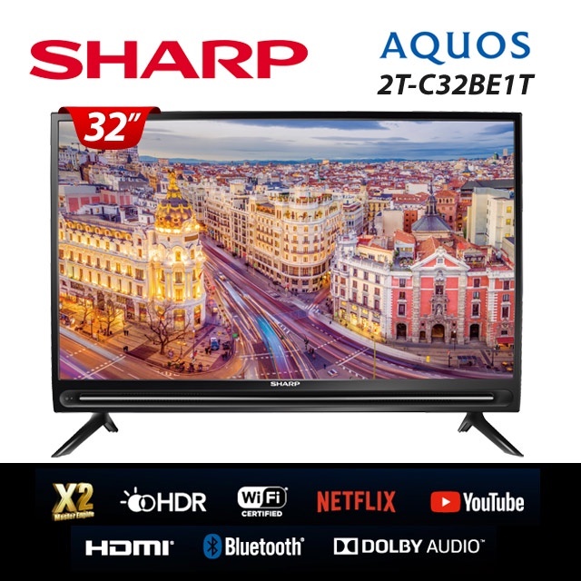 【SHARP夏普】2T-C32BE1T  32吋 HD 智慧連網液晶顯示器+視訊盒