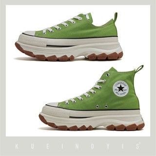 KNS日本限定 ❙ Converse All Star Ⓡ 抹茶綠 焦糖厚底帆布鞋 TREKWAVE OX HI