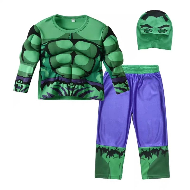 肌肉款綠巨人浩克兒童造型服套裝表演服萬聖節💥小比玩具💥
