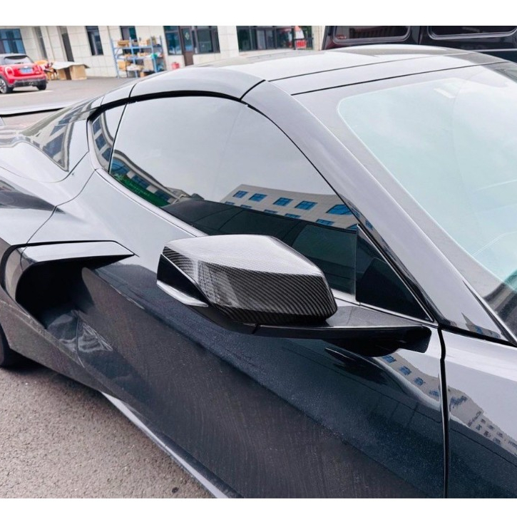 【EMR｜乾碳｜保固2年】雪弗蘭 Corvette C8 升級 乾式碳纖維 後視鏡蓋 後視鏡 熱壓 卡夢 預浸布