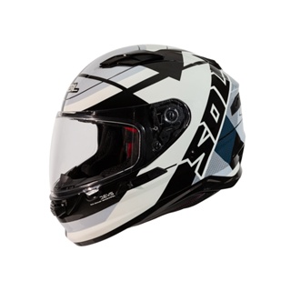 【SOL Helmets】SF-6全罩式安全帽 (超視界_黑/藍灰) ｜ SOL安全帽官方商城