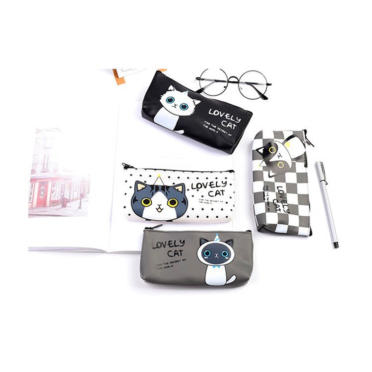 《在台現貨》簡約創意貓咪學生筆袋 超萌果凍硅膠 筆袋 零錢包
