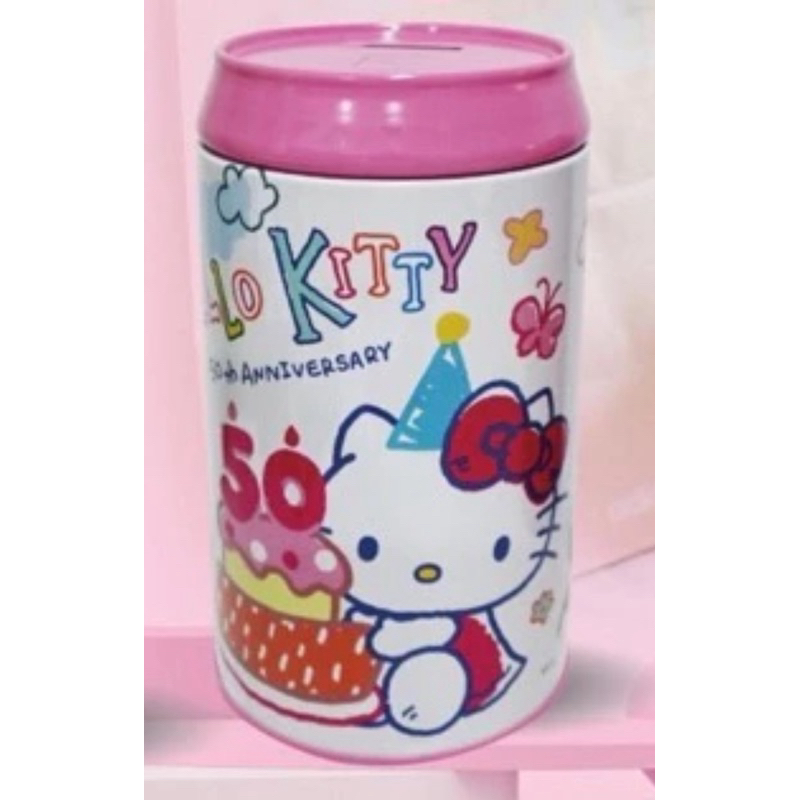 【全新現貨】Hello Kitty KT 50週年大可樂罐存錢筒 存錢桶