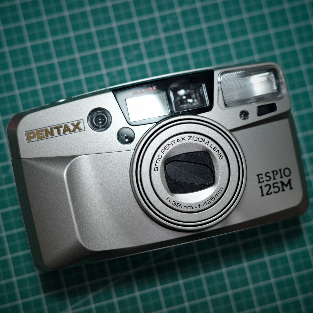 《稀有收藏》PENTAX ESPIO 125M 底片相機 135底片 傻瓜相機 全自動 隨身機 盒裝二手全新 新手