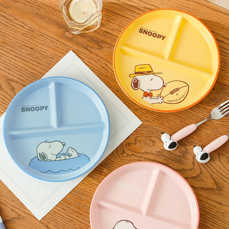 ⭐SNOOPY 史努比 陶瓷 盤子 分格盤 兒童餐具 可愛餐具