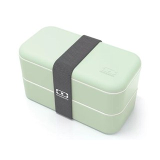 法國 Monbento 原創雙層便當盒 - 馬卡龍綠 (全新未拆封)