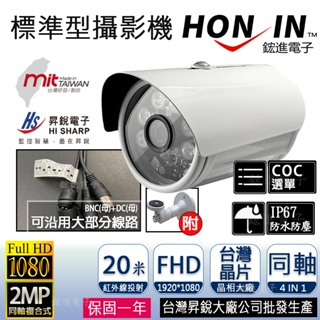 【現貨】昇銳1080P Full HD高清紅外線攝影鏡頭 台製20米夜視投射,防水HS-T079BF,D047BF監視器