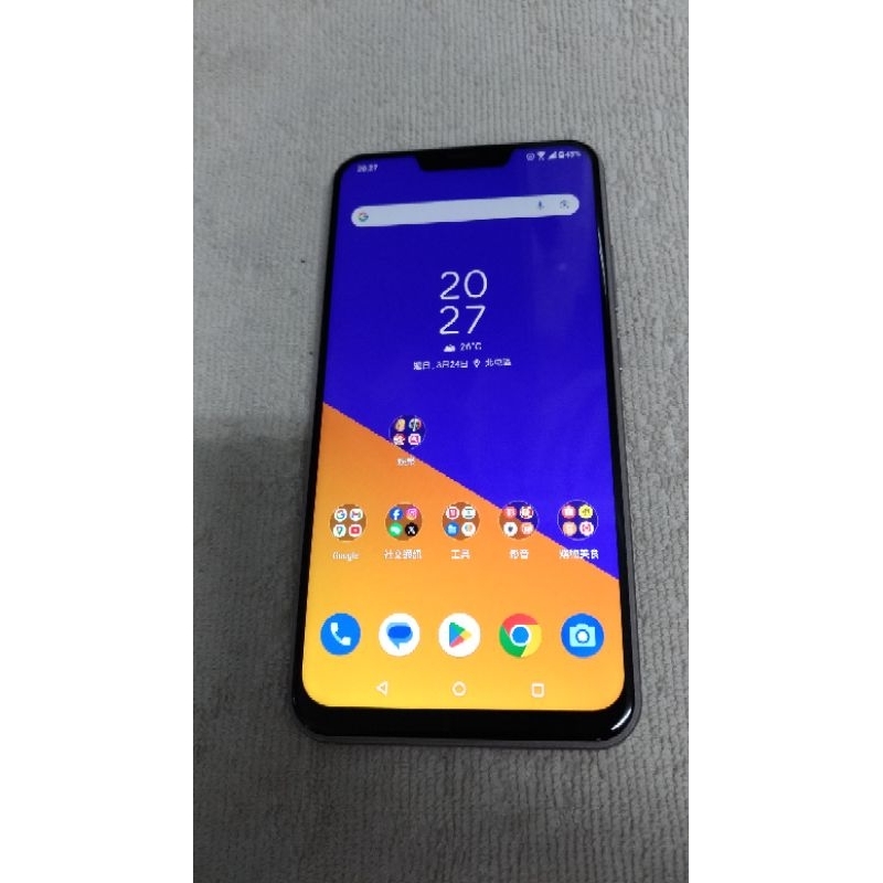 Asus ZenFone 5Z ZS620KL 頂規 8/256G 高通845晶片 遊戲機款 （銀）