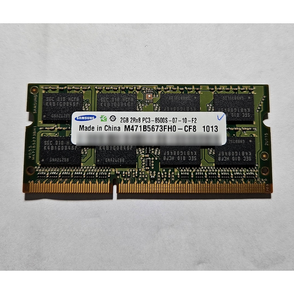 Samsung 三星 DDR3 1066 2GB 筆電用 DDR-III 記憶體