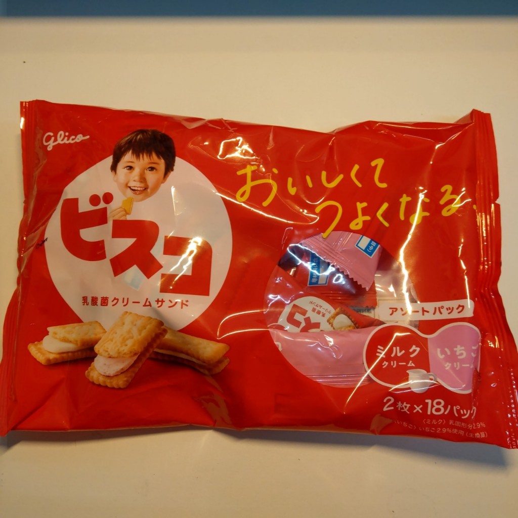 【即期】Bisco必思可 綜合乳酸菌夾心餅乾(牛奶&amp;草莓) 144.4g