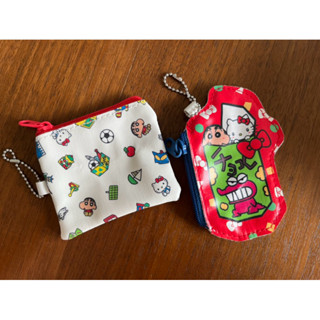 Bandai 萬代轉蛋 蠟筆小新 Hello Kitty 聯名迷你零錢包（2入）