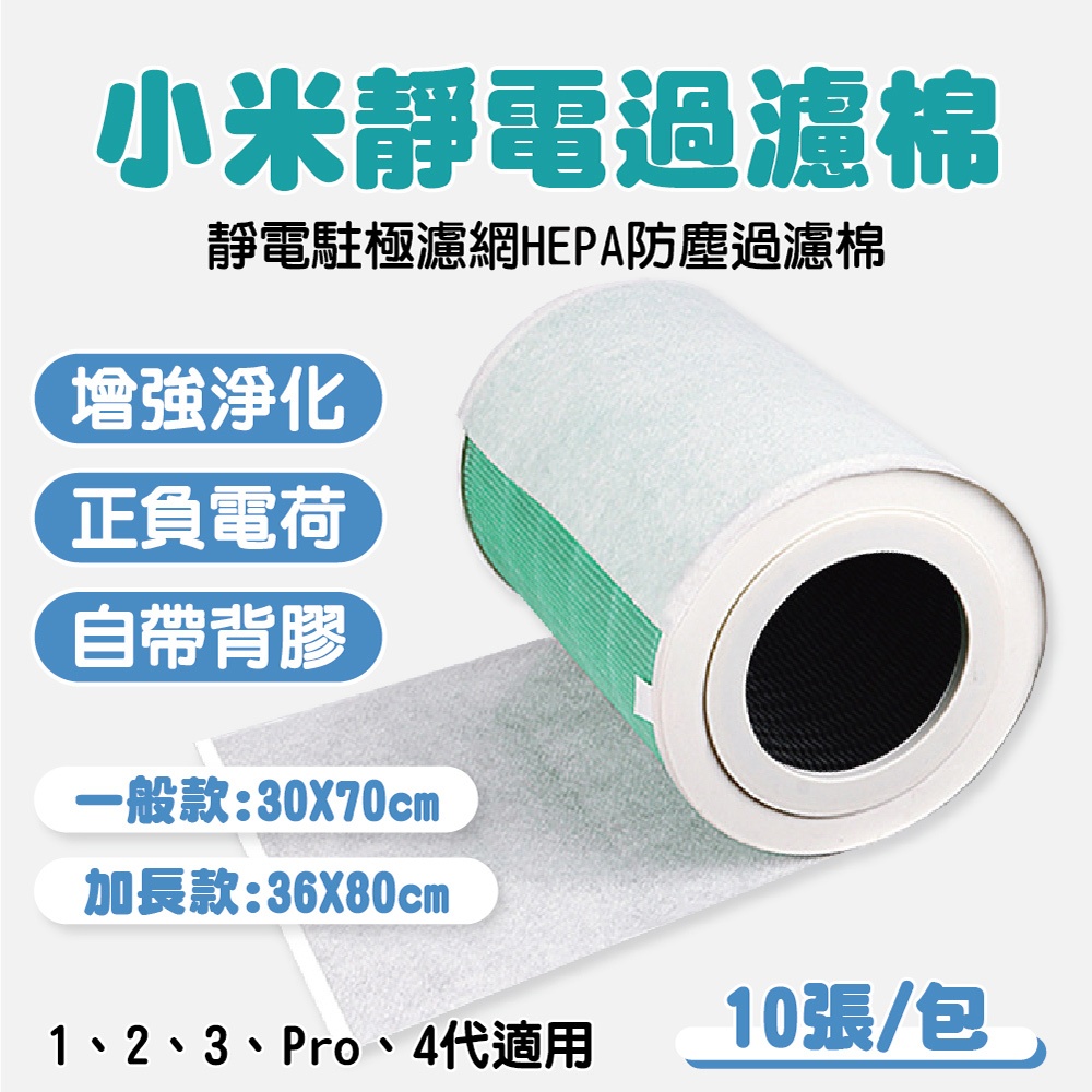 【特選工廠】小米靜電過濾棉 (兩款尺寸可選) 靜電過濾棉 空氣清淨機 空調濾網 靜電 小米静電棉 小米淨化器 防塵
