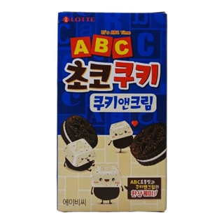 韓國樂天字母巧克力風味餅乾 香草風味可可餅乾 藍色3盒
