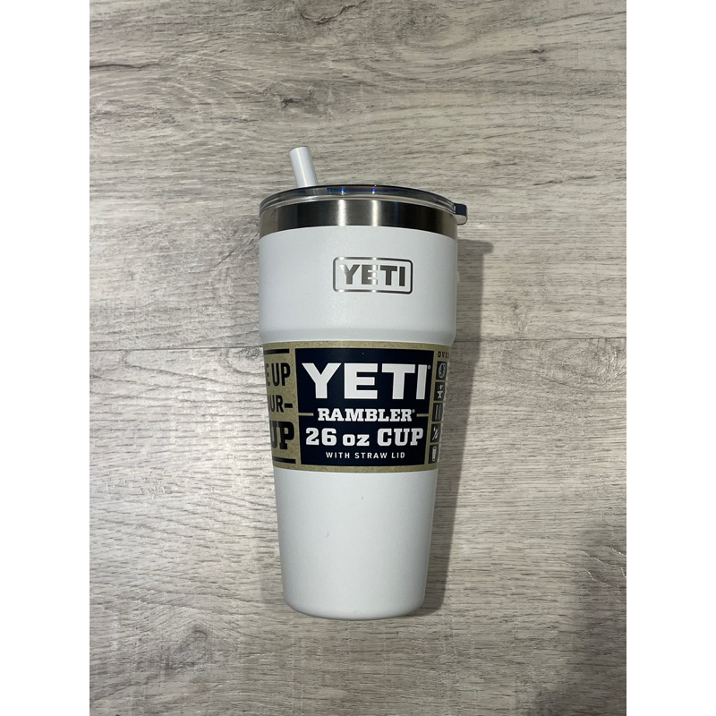 全新Yeti Rambler 26oz (約769ml)冰霸杯 含吸管及蓋子