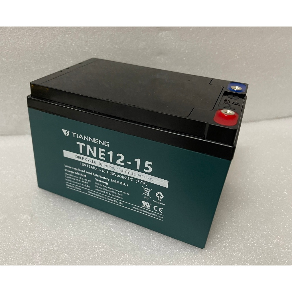 全新 Ebike acid battery 天能 TN 12v15ah 鉛酸 電池 15ah 電動車 電動自行車