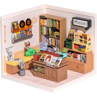 Robotime若態若來（Rolife）超級世界書店 知識上頭積木拼插diy小屋手工拼裝 生日禮物 禮物