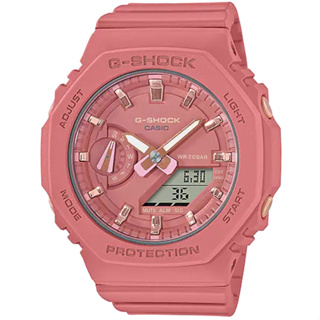 CASIO卡西歐 G-SHOCK 珊瑚粉 八角造型 手錶 GMA-S2100-4A2
