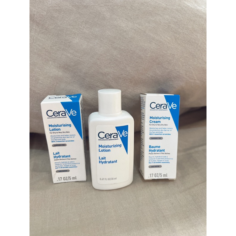 《CeraVe》長效清爽保濕乳5ml.20ml /長效潤澤保濕霜5ml