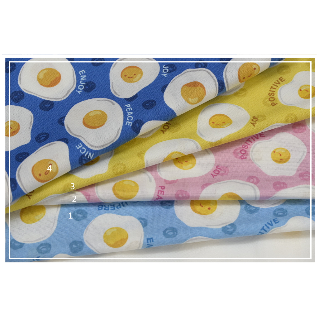 [平織純棉布] 早餐系列 可做拼布 頭巾衣物 袋物 窗門簾 桌巾 BBC30