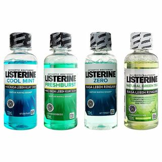 Listerine 李施德霖 漱口水(100ml) 冰涼薄荷／留蘭香／綠茶／無酒精 款式可選【小三美日】DS008040