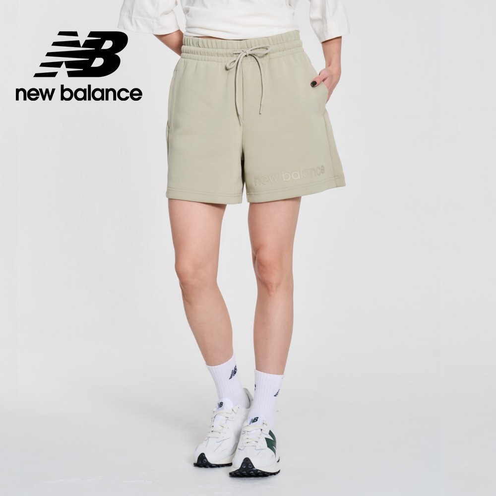 【New Balance】 NB 挺版太空棉短褲_女性_綠色_WS41550OVN (LULU著用款)