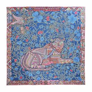 Hermes 愛馬仕 Le Jaguar et Le Colibri 140cm喀什米爾真絲混紡方巾｜JS官方旗艦館