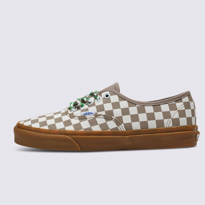 [unclev1966] Vans Classic Authentic 棋盤格 奶茶 焦糖底 綠鞋帶 日系 滑板鞋