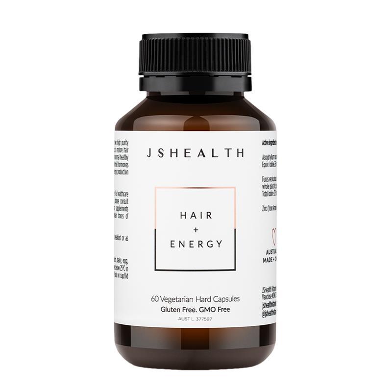 澳洲 JSHEALTH Hair + Energy 頭髮護甲專用 維他命 60 粒/瓶