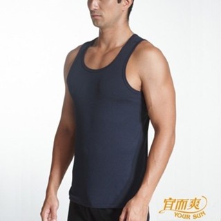 【宜而爽】1218男速乾背心黑(M/L/XL)