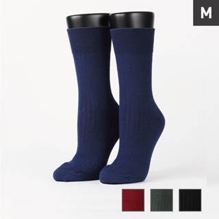 FOOTER 純色雙針刺繡紳士襪 機能襪 除臭襪 紳士襪 襪子 高筒襪(女-Q53M)